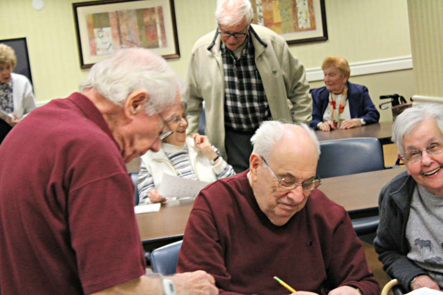 Residents Learning French in Classroom
