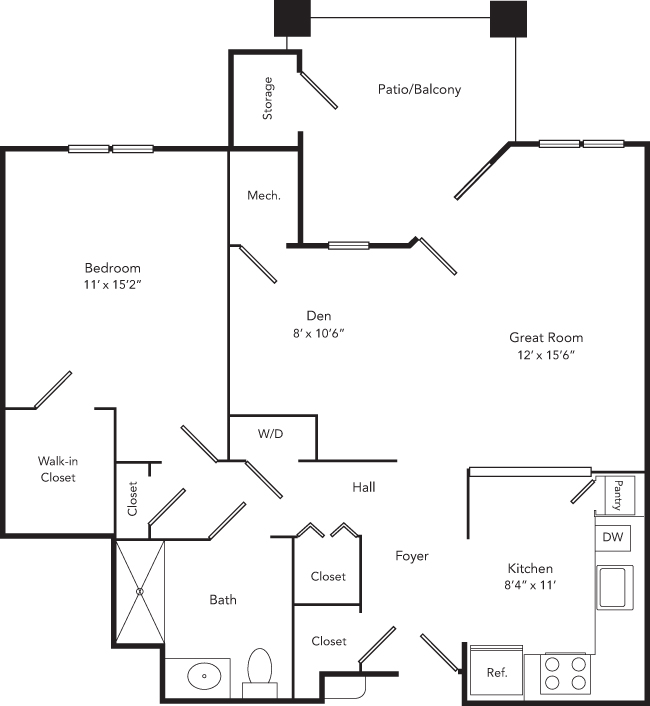 Walnut Apartment Floor Plan