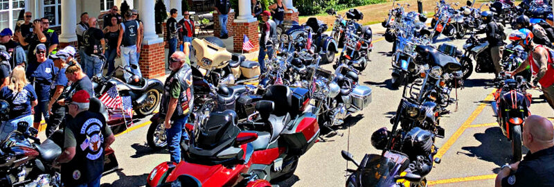 Applewood hosted a surprise motorcycle brigade for a resident who lives in assisted living